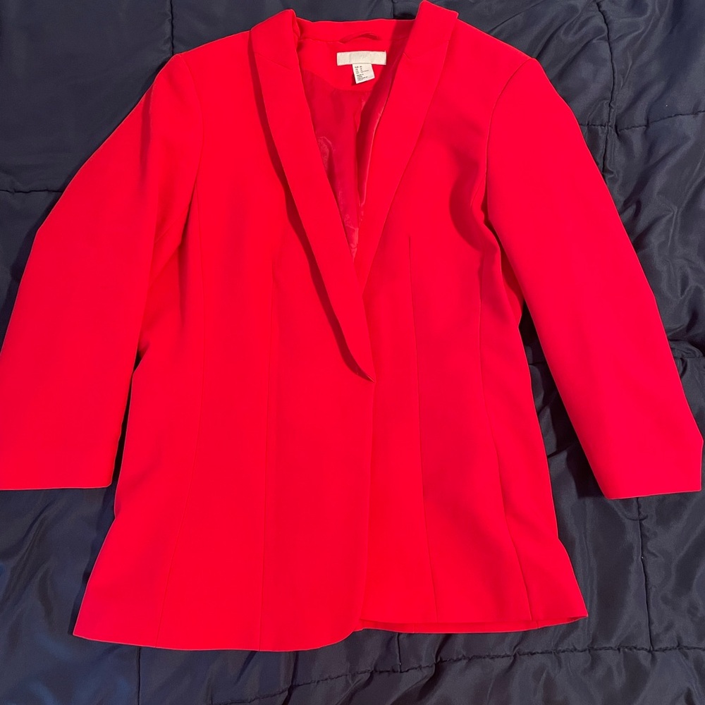 H&M Bold Scarlet Blazer